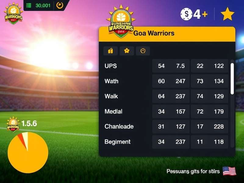 Sunshine Goa Warriors Download Statistics